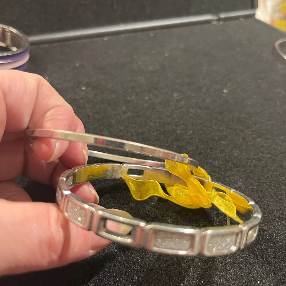 Silver Wearable Tech Bracelet
